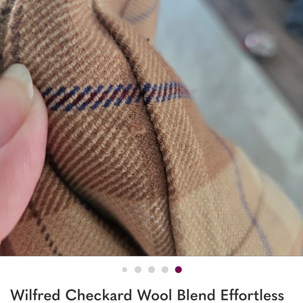 Wilfred Plaid Straight Leg Pants in Brown and Tan - Picture 11 of 11